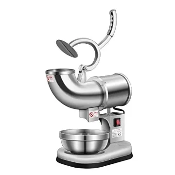 VIVOHOME Electric Dual Blades Ice Crusher Shaver Snow Cone Maker Machine Silver 440lbs/hr for Home a...