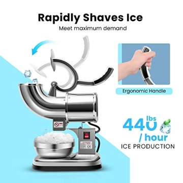 VIVOHOME Electric Dual Blades Ice Crusher for Home and Commercial Use