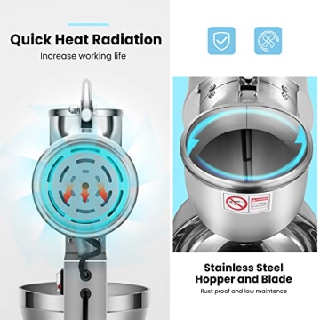 VIVOHOME Electric Dual Blades Ice Crusher for Home and Commercial Use