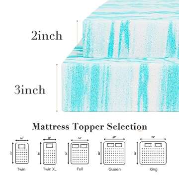DUMOS Memory Foam Mattress Topper Full, 3 Inch Thick Gel Infused Bed Toppers for Full Size Bed, Soft...