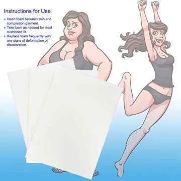 3 Pack Lipo Foam - Post Surgery Ab Board for Use with Post Liposuction Surgery Flattening Abdominal Compression Garments Liposuction Foam pads for Recovery 8"X11" (White)