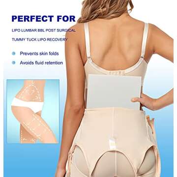 3 Pack Lipo Foam - Post Surgery Ab Board for Use with Post Liposuction Surgery Flattening Abdominal Compression Garments Liposuction Foam pads for Recovery 8"X11" (White)