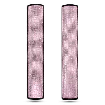 HighnessHwoo Bling Car Seatbelt Covers for Women Girls, Rhinestone Crystal Velvet Seat Belt Cushion ...