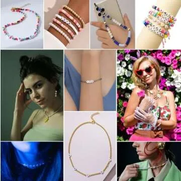 LAIDANLA 1500PCS Colorful Acrylic Letter Beads for DIY Crafts