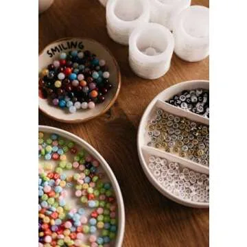 LAIDANLA 1500PCS Colorful Acrylic Letter Beads for DIY Crafts
