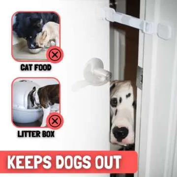 Door Buddy Cat Door Strap - Adjustable Dog Proof Latch