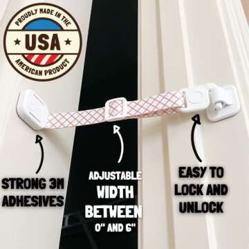 Door Buddy Cat Door Strap - Adjustable Dog Proof Latch