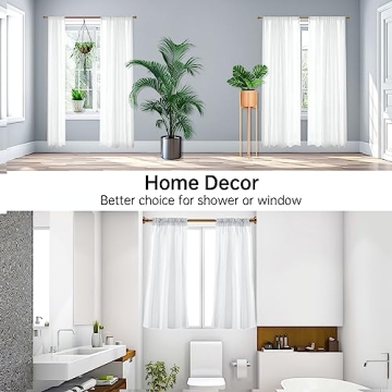 BRIOFOX Adjustable Shower Curtain Rod - Easy Installation Gold Finish