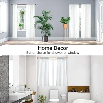 BRIOFOX Adjustable Shower Curtain Rod - Easy Installation Gold Finish