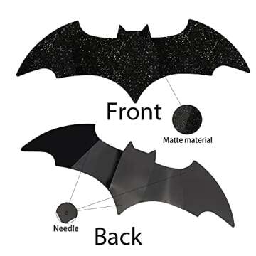 CCINEE 36PCS Glittery 3D Halloween Bats for Decor
