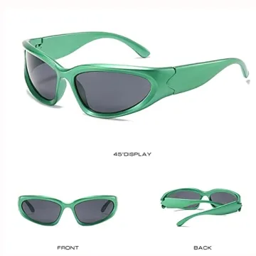 Trendy ADE WU Wrap Around Sunglasses for Men & Women