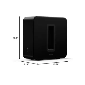 Sonos Sub Gen 3 Wireless Subwoofer Deep Bass Black Renewed