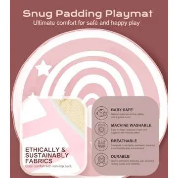 Enchanting Baby Play Gym Mat with Sensory Toys & Milestone Cards