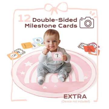 Enchanting Baby Play Gym Mat with Sensory Toys & Milestone Cards