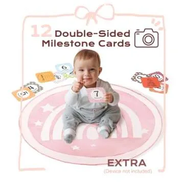 Enchanting Baby Play Gym Mat with Sensory Toys & Milestone Cards