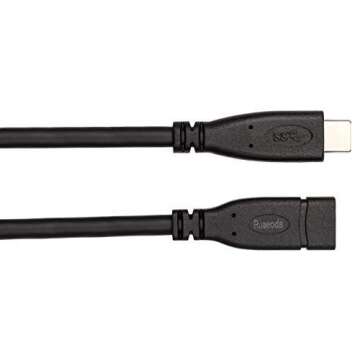 Ruaeoda USB C Extension Cable, 1.5ft Type C Extension Gen 2 (10Gbps) Thunderbolt 3 Charging/Data/Video/Audio Extend Cord for New MacBook Pro 2017, USB-C Hub, Nintendo Switch, Samsung Galaxy S8