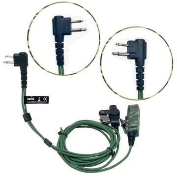 MaximalPower RHF MOT 2PIN HQ(CF) 2-Way Radio Camouflage Headset Earpiece for Motorola