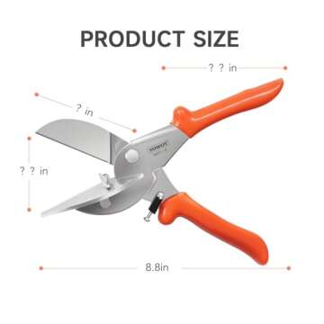 TOWOT Sharp Multi Angle Miter Shear Cutter, Adjustable at 45 To 135 Degree With Safety Lock Hand Too...