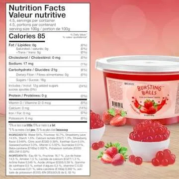 Delicious Strawberry Boba Pearls for Bubble Tea 1 LB Pack