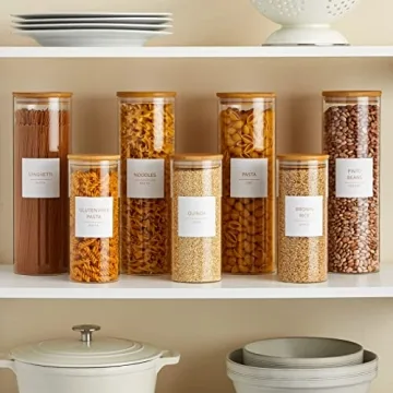 Gold Pantry Labels for Minimalist Kitchen Organization