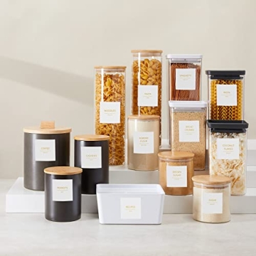 Gold Pantry Labels for Minimalist Kitchen Organization