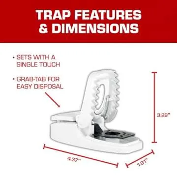 Tomcat Press 'N Set Mouse Trap - Easy and Effective Rodent Control