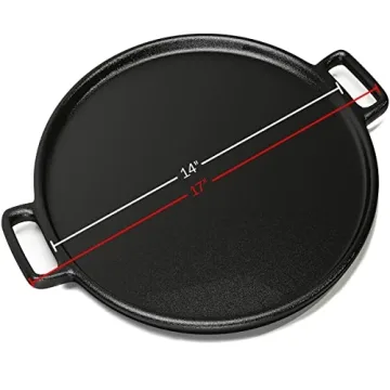 Cast Iron Pizza Pan - Versatile 14-Inch Baking and Cooking Tool