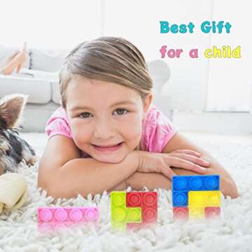 Spectabilis 52PCS-Push Pop Bubble Puzzle Fidget Toys,Montessori Anxiety Relief, Stress Relief for Kids Adults