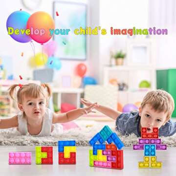 Spectabilis 52PCS-Push Pop Bubble Puzzle Fidget Toys,Montessori Anxiety Relief, Stress Relief for Kids Adults