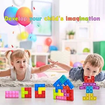 Spectabilis 52PCS-Push Pop Bubble Puzzle Fidget Toys,Montessori Anxiety Relief, Stress Relief for Kids Adults
