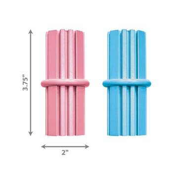 KONG Puppy Teething Stick - Soft Teething & Teeth Cleaning Stick - Natural Rubber Dog Chew Toy with Ridges - Perfect for Snacks & Treats - for Medium Puppies