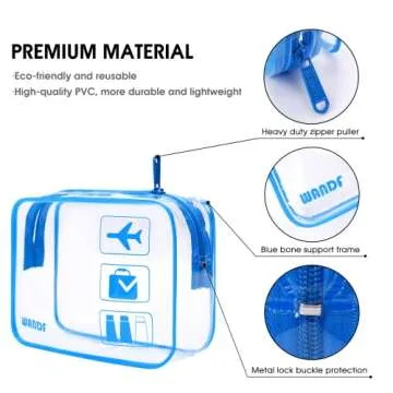 TSA Approved Clear Toiletry Bag for Easy Travel