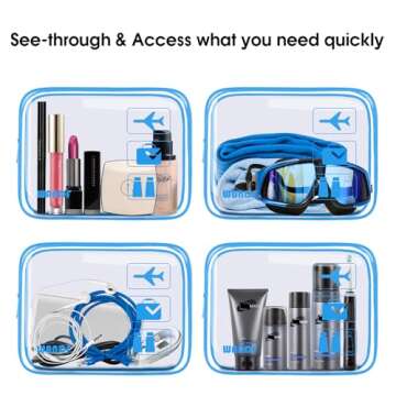 TSA Approved Clear Toiletry Bag for Easy Travel