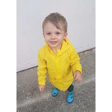 YOUNGER TREE Toddler Baby Boy Girl Duck Raincoat Cute Cartoon Hoodie Zipper Coat Outfit (Yellow, 3T)