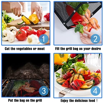 KICKOIL Extra Large BBQ Grill Bags for Perfect Grilling