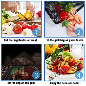 KICKOIL Extra Large BBQ Grill Bags for Perfect Grilling
