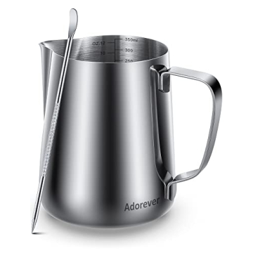 Versatile Stainless Steel Milk Frothing Pitcher - Perfect for Lattes and Cappuccinos
