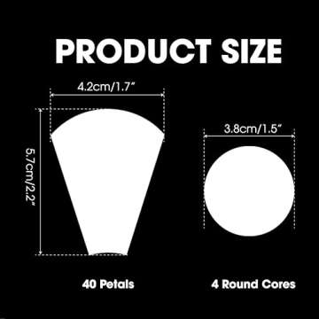 English Paper Piecing Template Set Flower Shape Grandmother's Garden Quilting Kit for Patchwork Begi...