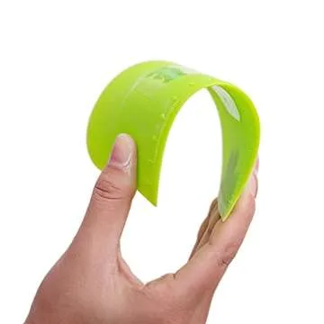 Dough Scraper Bowl Scraper Flexible Unbreakable Plastic Scrape with Scale for Baking Bench Scraper Multipurpose Food Scrapers kitchen tool for Bread Dough Cake Fondant Icing 2 Pcs White Green