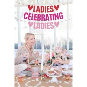 Galentines Day Decorations Ladies Celebrating Ladies Banner Galentine's Day Banner for Galentines Da...