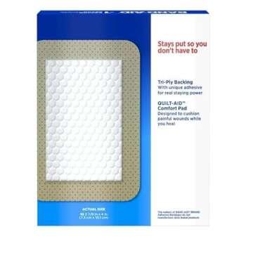 Band-Aid Tru-Stay Adhesive Pads - Large Sterile Bandages for Wounds
