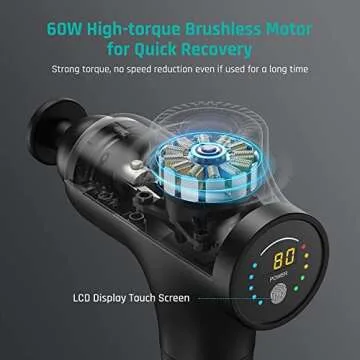 Mebak 3 Massage Gun, Massage Gun Deep Tissue for Athletes, Professional Muscle Percussion Massage Gun, Massager Gun for Shoulder Leg Back Body Pain Relief, Quiet Portable Sport Massager