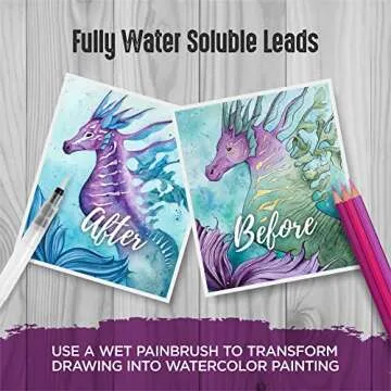 Art Magic 48 Watercolor Pencils for All Ages - Color & Blend Effortlessly