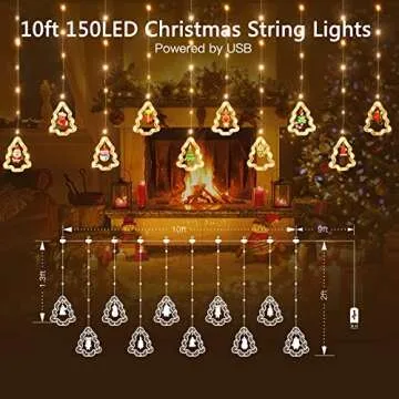 Delightful 150 LED Window Lights for Festive Decor
