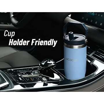 DLOCCOLD 30 oz Insulated Tumbler with Flip Straw