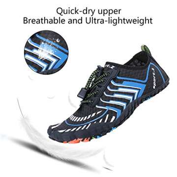MAYZERO Water Shoes Men Women Swim Surf Shoes Beach Pool Shoes Wide Toe Hiking Aqua Shoes Winter Hou...