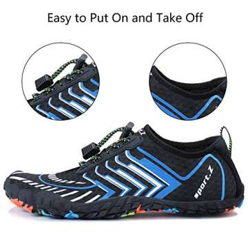 MAYZERO Water Shoes Men Women Swim Surf Shoes Beach Pool Shoes Wide Toe Hiking Aqua Shoes Winter House Slippers