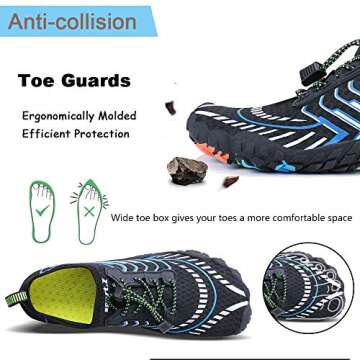 MAYZERO Water Shoes Men Women Swim Surf Shoes Beach Pool Shoes Wide Toe Hiking Aqua Shoes Winter House Slippers
