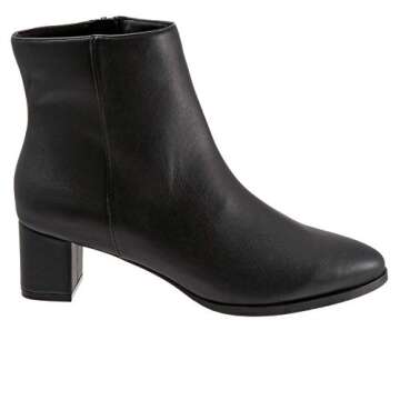 Trotters Women's Kim Ankle Boot - Stylish Black Block Heel