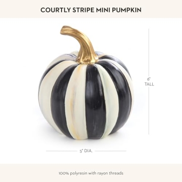 MacKenzie-Childs Courtly Stripe Mini Pumpkin - Decorative Fall Decor  
